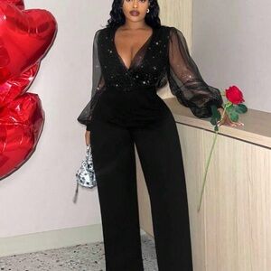 3XL Shein Black Jumpsuit